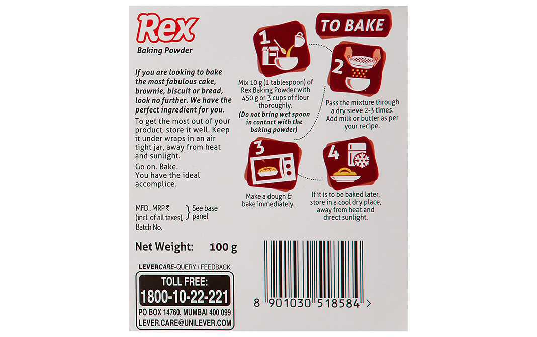 Rex Baking Powder Reviews Ingredients Recipes Benefits